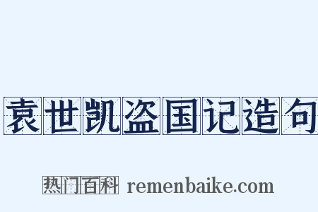 袁世凯盗国记造句是什么意思的图片